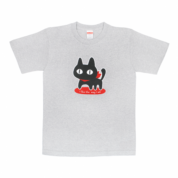 鋭目ネコ(グレー)/Tシャツ