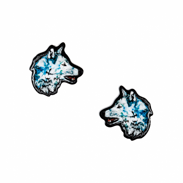 狼頭/イヤリング2個セット