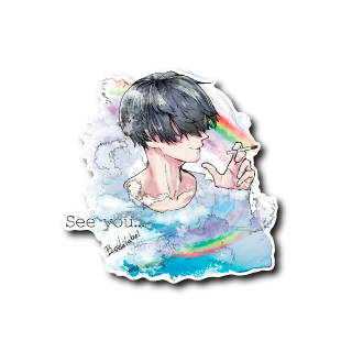 (晴雨企画)タバコ男子(虹)