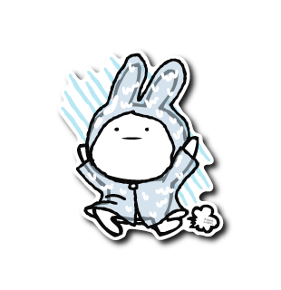 (晴雨企画)真顔走りカッパ