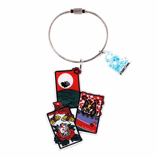 おいなり花札3連/キーリング