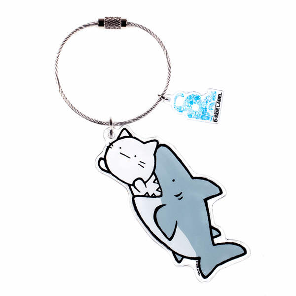 真顔サメねこ/キーリング