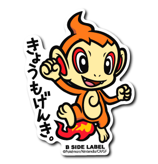 ポケモン)ヒコザル｢きょうもげんき｣/ビッグステッカー – B-SIDE LABEL