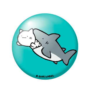 真顔噛みつきサメ/小缶バッジ