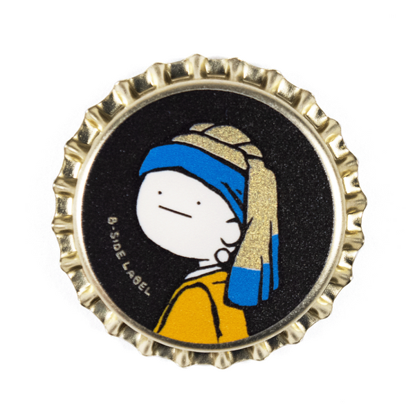 真顔絵画真珠の耳飾り/マグネット