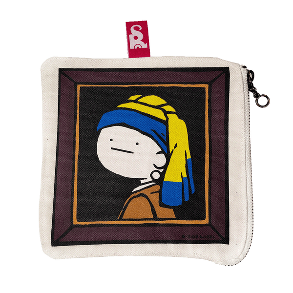 真顔絵画/ファスナーポーチ