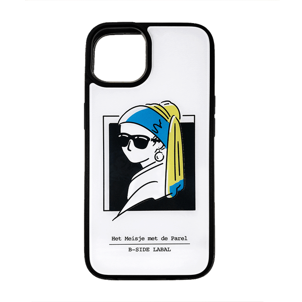 デフォルメ真珠の耳飾り/iPhone14ケース