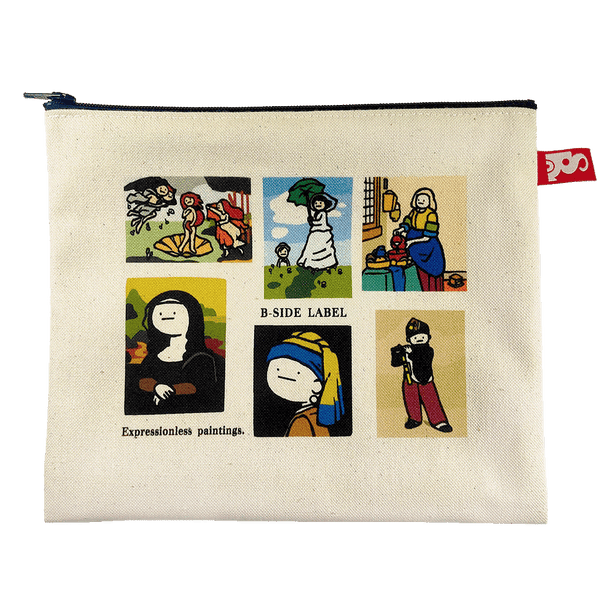 真顔絵画/スクエアポーチ