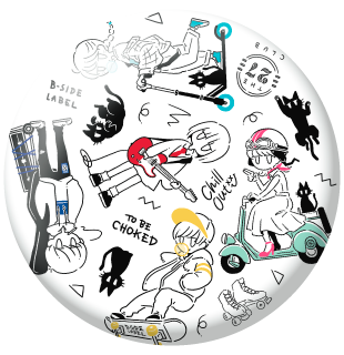 デフォルメ集合/BIG缶バッジ – B-SIDE LABEL