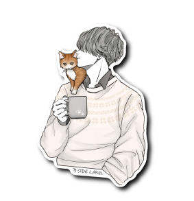 (ネコ企画)猫肩乗せ(目開き)