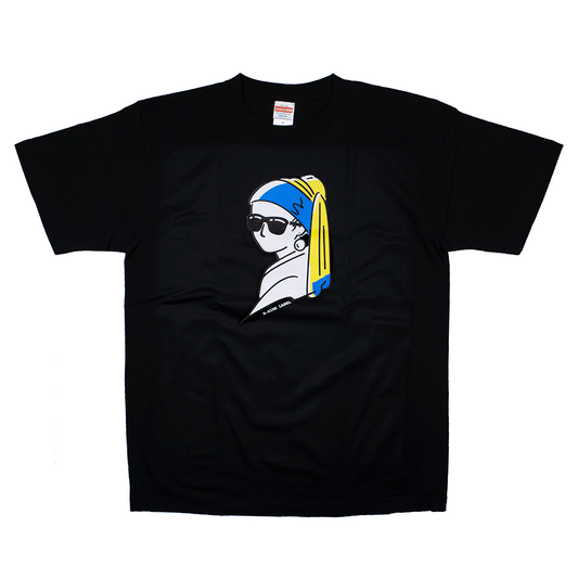 デフォの耳飾り(黒)/Tシャツ