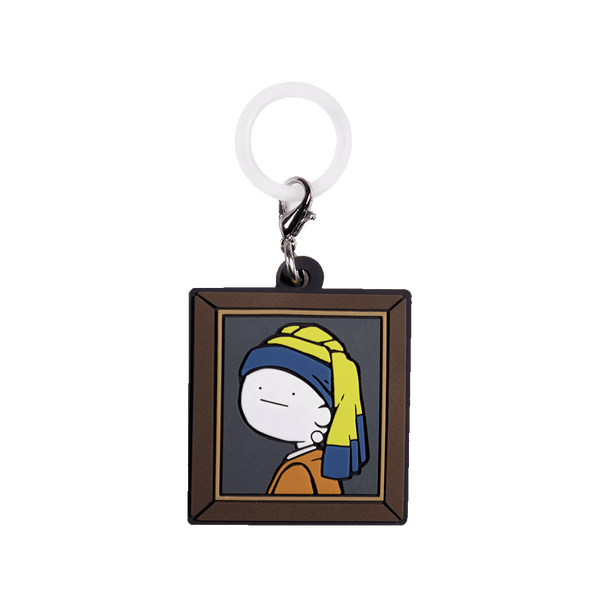 真顔真珠耳飾り/めじるしマーカー